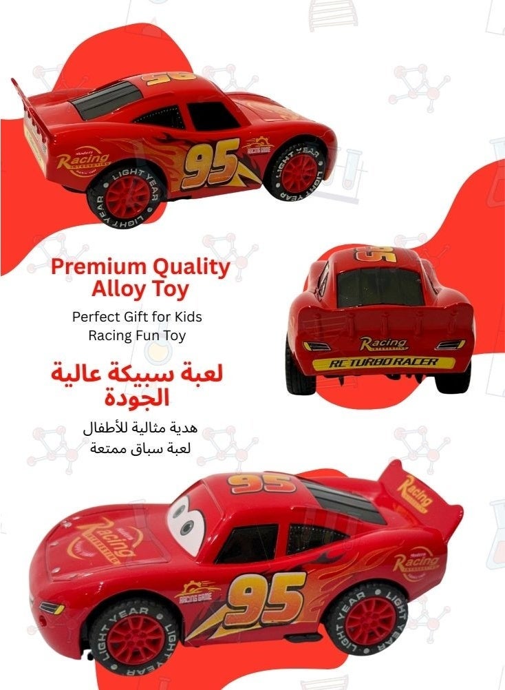 Disney Cars Lightning McQueen Backpack & Alloy Racing Car Combo â€“ Cars Movie Kids School Bag with Die-Cast Toy Car (2-Piece Set) - Image 3
